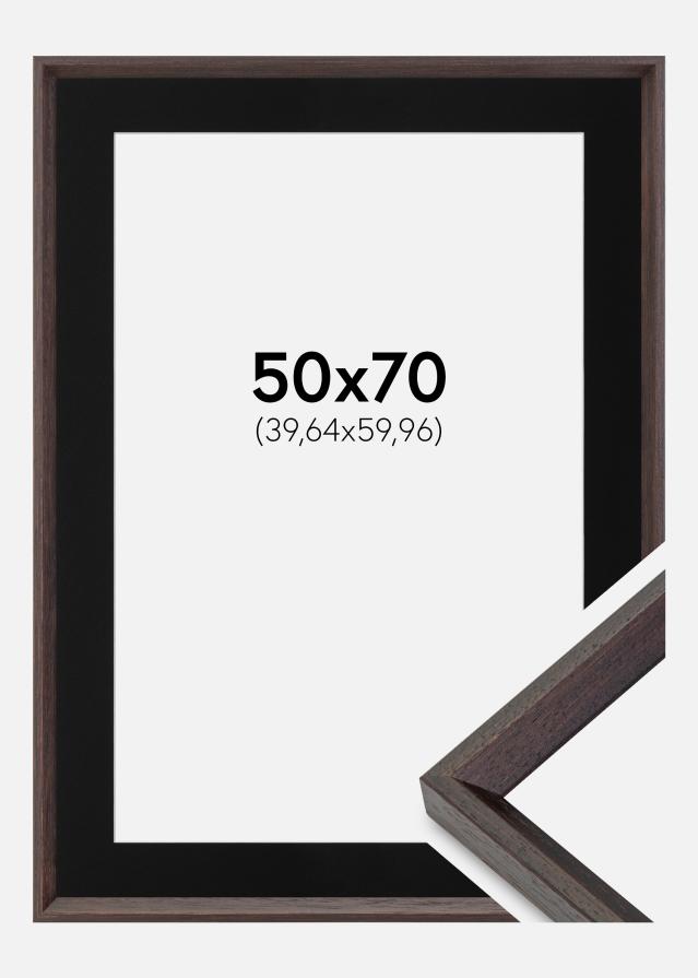 Ram med passepartou Frame Globe Espresso 50x70 cm - Picture Mount Black 16x24 inches