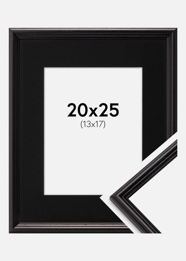 Ram med passepartou Frame Horndal Black 20x25 cm - Picture Mount Black 14x18 cm