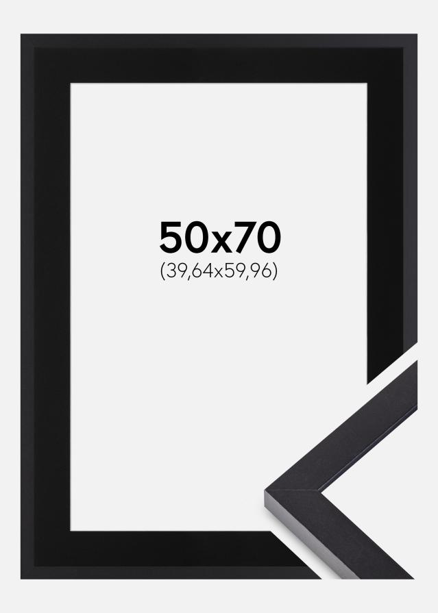 Ram med passepartou Frame Selection Black 50x70 cm - Picture Mount Black 16x24 inches