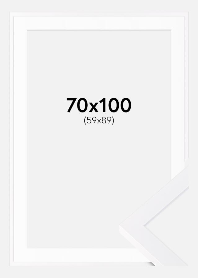 Ram med passepartou Frame Selection White 70x100 cm - Picture Mount White 60x90 cm