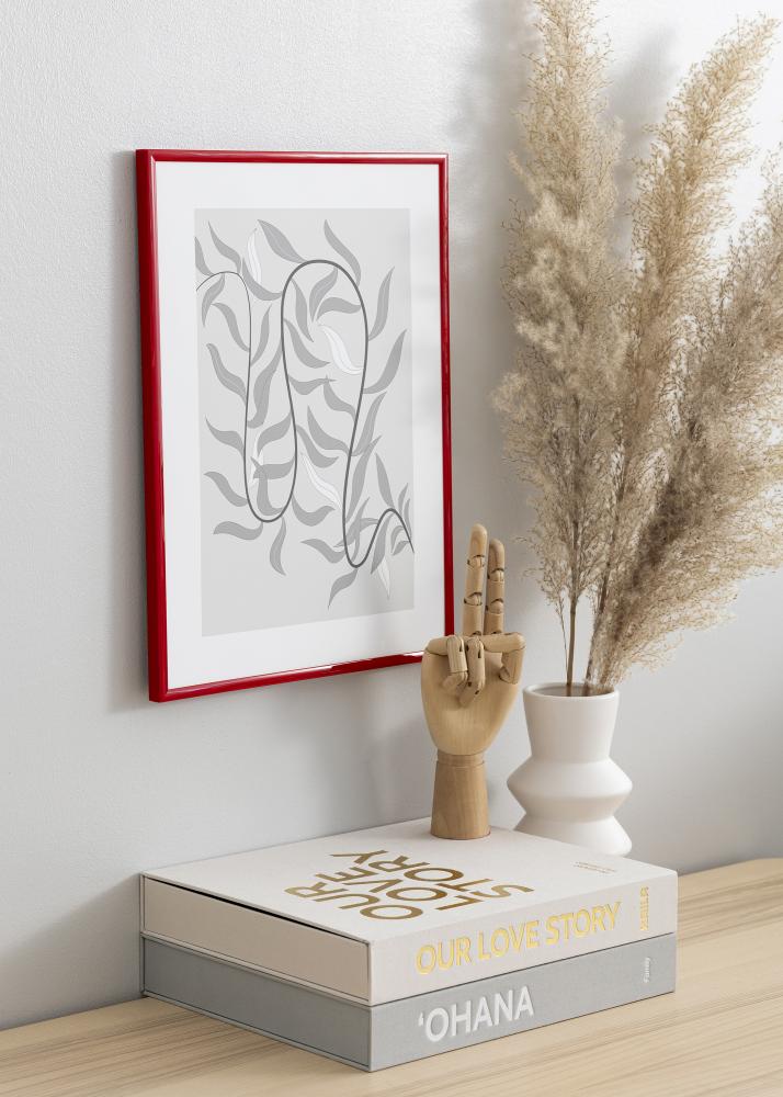 Ram med passepartou Frame New Lifestyle Medium Red 70x100 cm - Picture Mount Black 24x36 inches