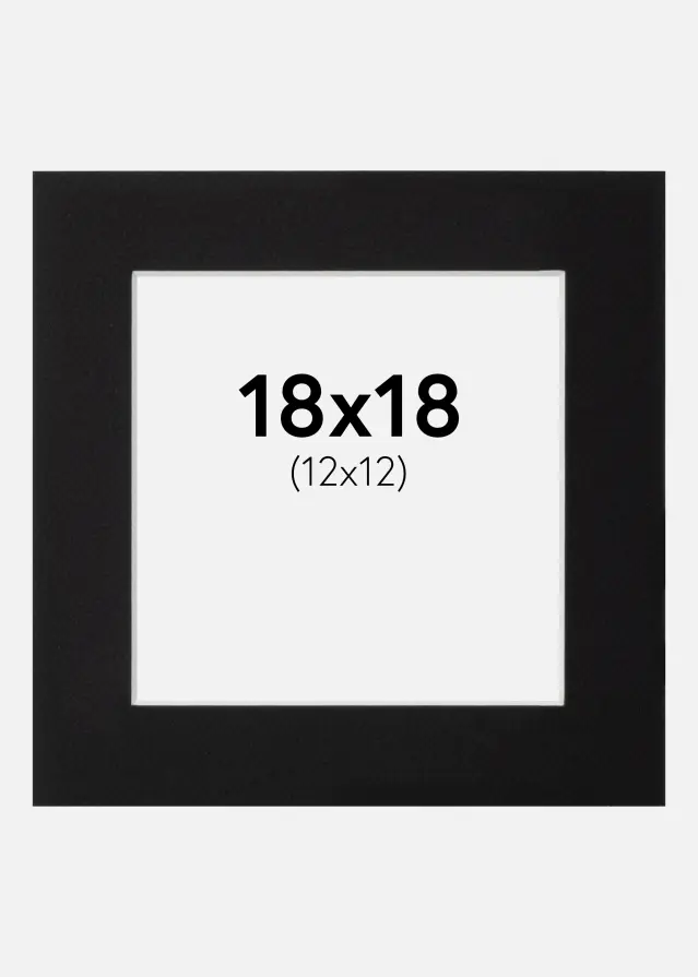 Artlink Mount Black Standard (White Core) 18x18 cm (12x12)