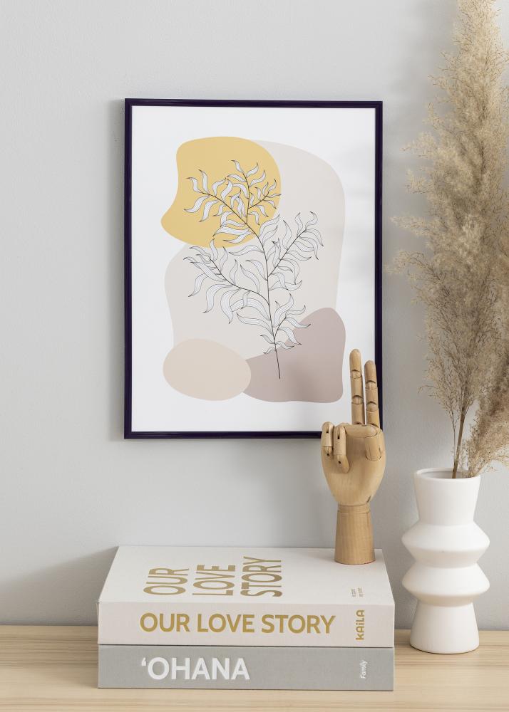 Ram med passepartou Frame New Lifestyle Dark Purple 70x100 cm - Picture Mount White 59.4x84 cm