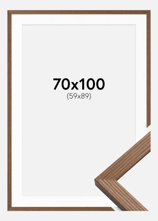 Ram med passepartou Frame Fiorito Dark Oak 70x100 cm - Picture Mount White 60x90 cm