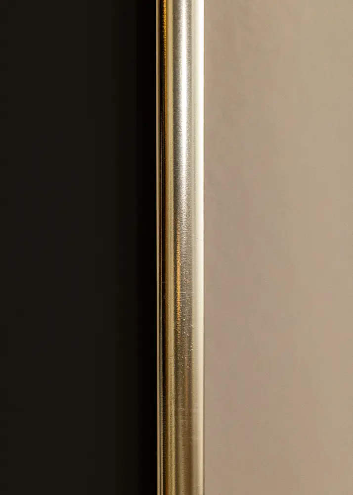 Ram med passepartou Frame Aluminium Shiny Gold 30x40 cm - Picture Mount Black 21x29.7 cm (A4)