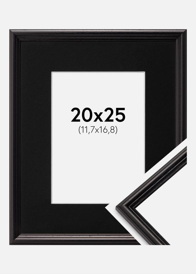 Ram med passepartou Frame Horndal Black 20x25 cm - Picture Mount Black 5x7 inches