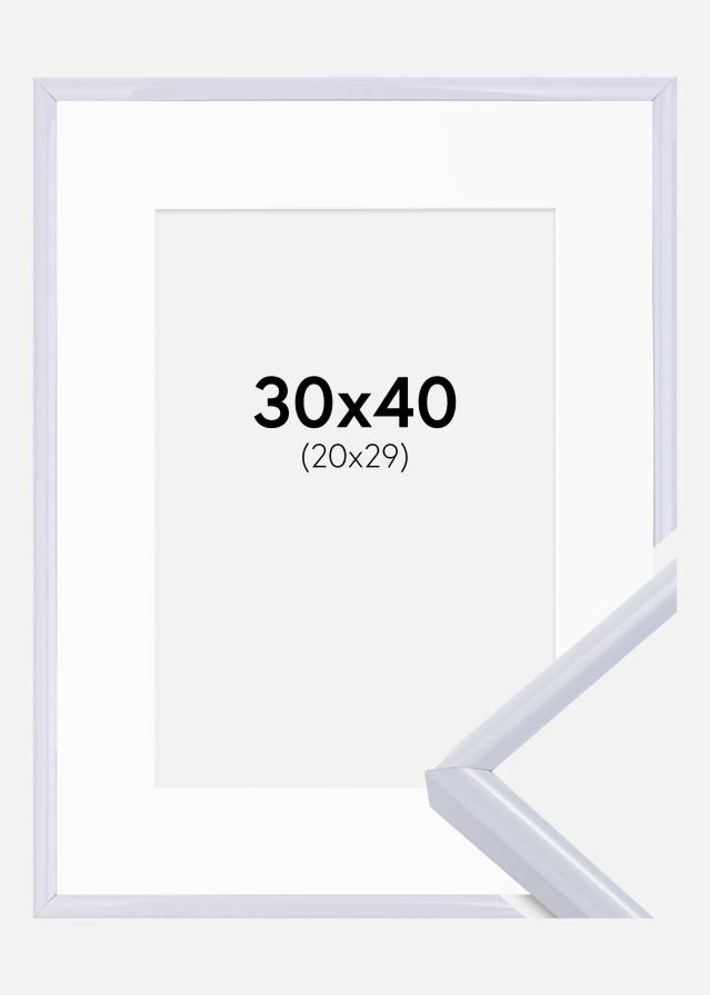 Ram med passepartou Frame Victoria White 30x40 cm - Picture Mount White 21x30 cm