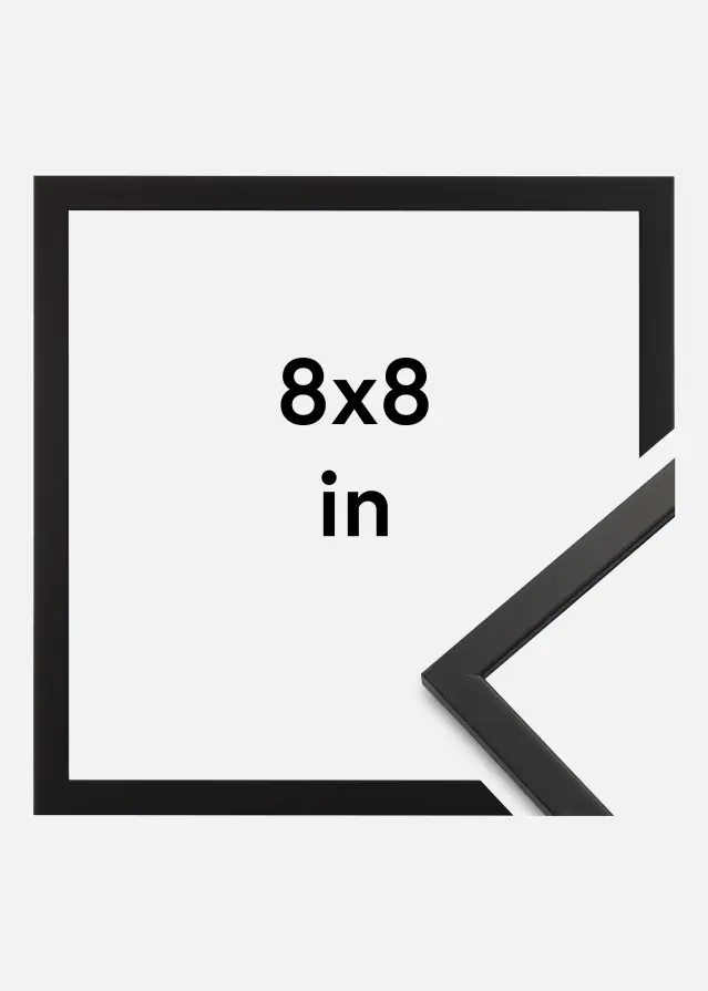 Galleri 1 Frame Edsbyn Acrylic Glass Black 8x8 inches (20.32x20.32 cm)