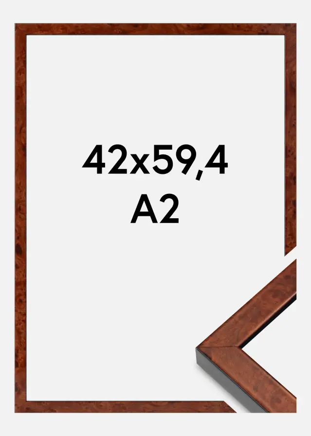 Mavanti Frame Hermes Acrylic Glass Burr Walnut 42x59.4 cm (A2)