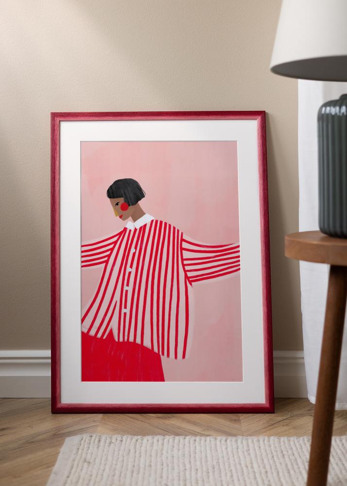 Jämtlands Ramfabrik Frame Cornwall Acrylic Glass Dark Red 30x30 cm