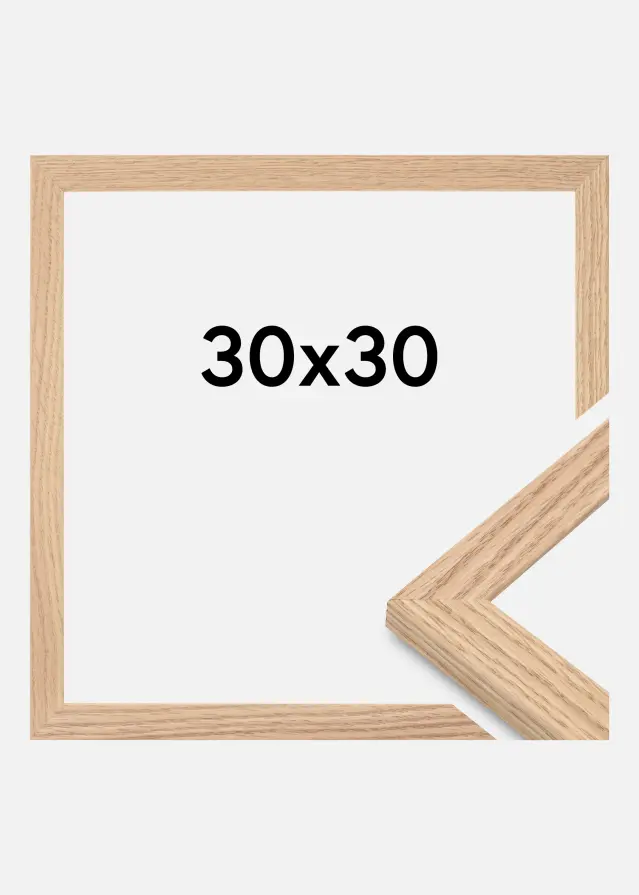 Galleri 1 - Extern Frame Timeless Acrylic Glass Solid Oak 30x30 cm