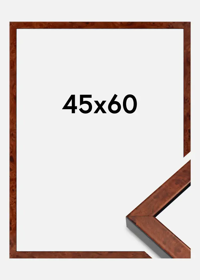 Mavanti Frame Hermes Acrylic Glass Burr Walnut 45x60 cm