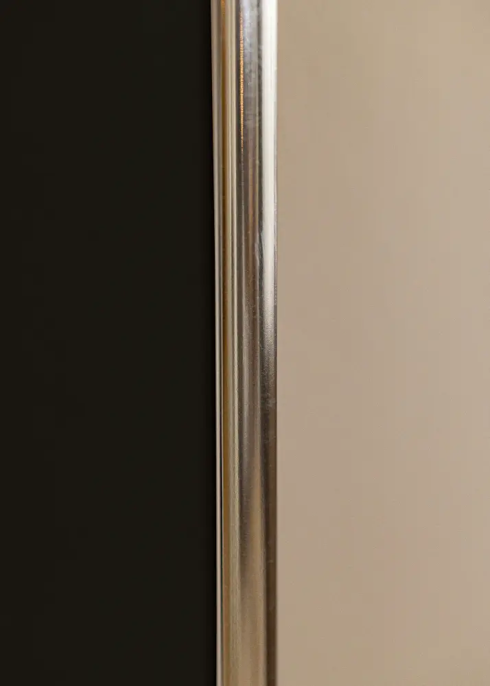 Ram med passepartou Frame Aluminium Shiny Silver 30x40 cm - Picture Mount Black 20x28 cm