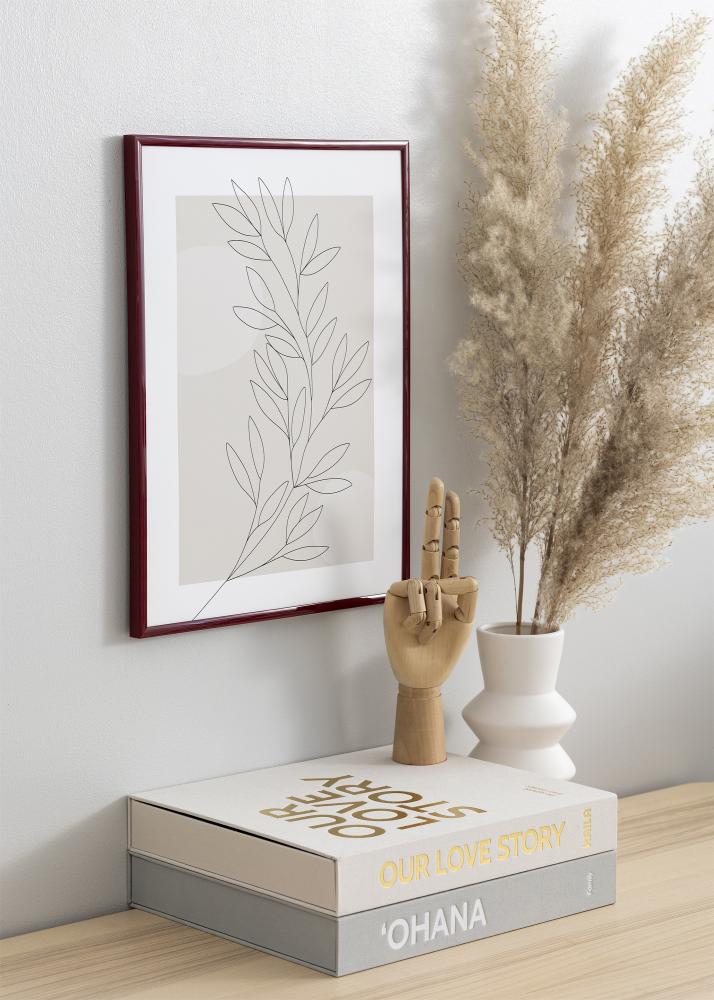 Ram med passepartou Frame New Lifestyle Dark Red 70x100 cm - Picture Mount White 24x36 inches