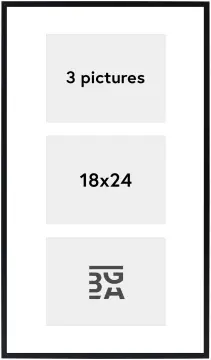 Galleri 1 Edsbyn Collage Frame XIX Black - 3 Pictures (18x24 cm)