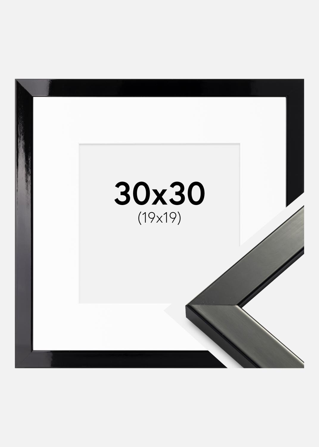 Product Image for Frame Uppsala Black High gloss 30x30 cm - Picture Mount White 20x20 cm