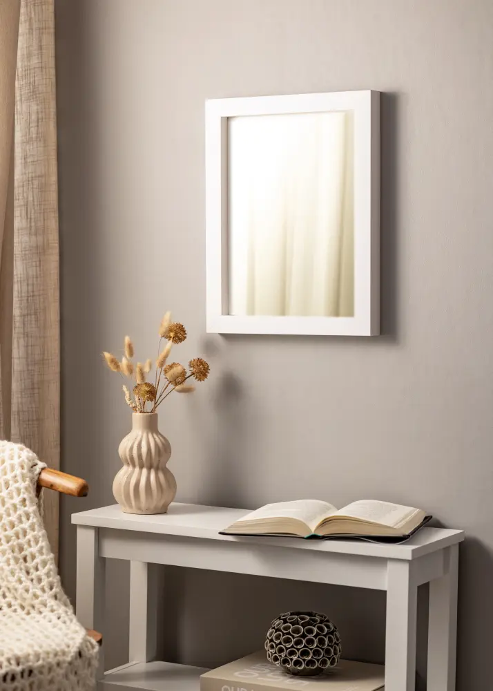 Ramverkstad Mirror Boxholm White - Custom Size
