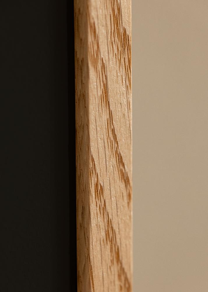 Ram med passepartou Frame E-Line Oak 30x40 cm - Picture Mount Black 21x29.7 cm (A4)