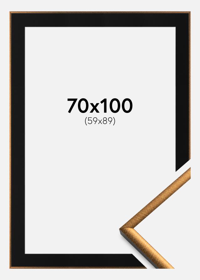 Ram med passepartou Frame New Lifestyle Bronze 70x100 cm - Picture Mount Black 60x90 cm