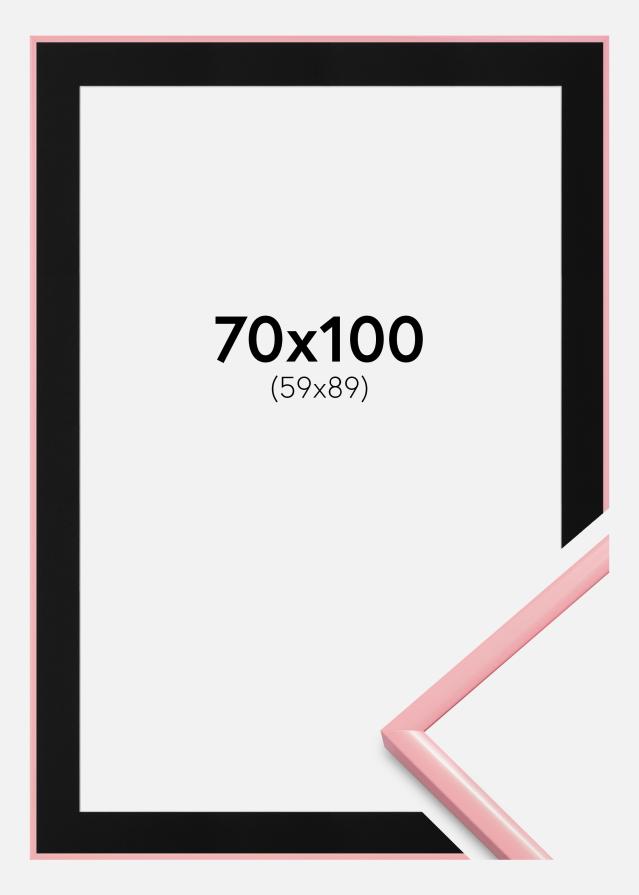 Ram med passepartou Frame New Lifestyle Pink 70x100 cm - Picture Mount Black 60x90 cm