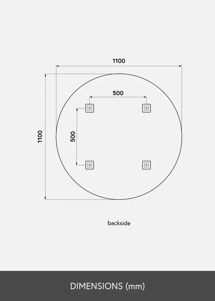KAILA KAILA Round Mirror Rose Gold 110 cm Ø