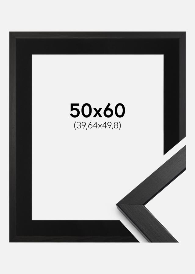 Ram med passepartou Frame Stilren Black 50x60 cm - Picture Mount Black 16x20 inches