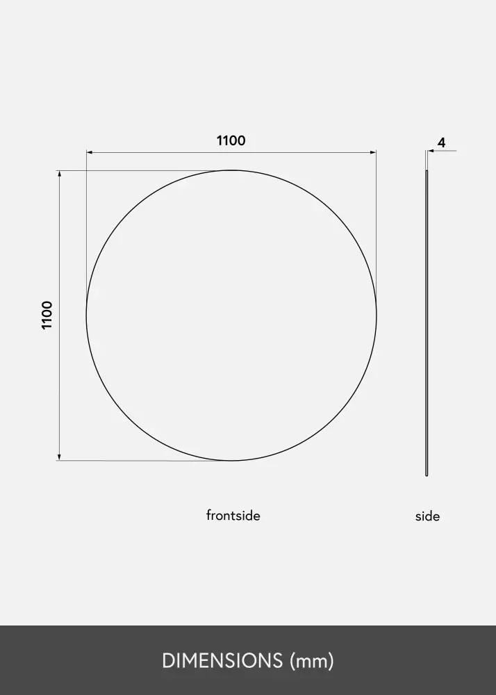 KAILA KAILA Round Mirror Rose Gold 110 cm Ø