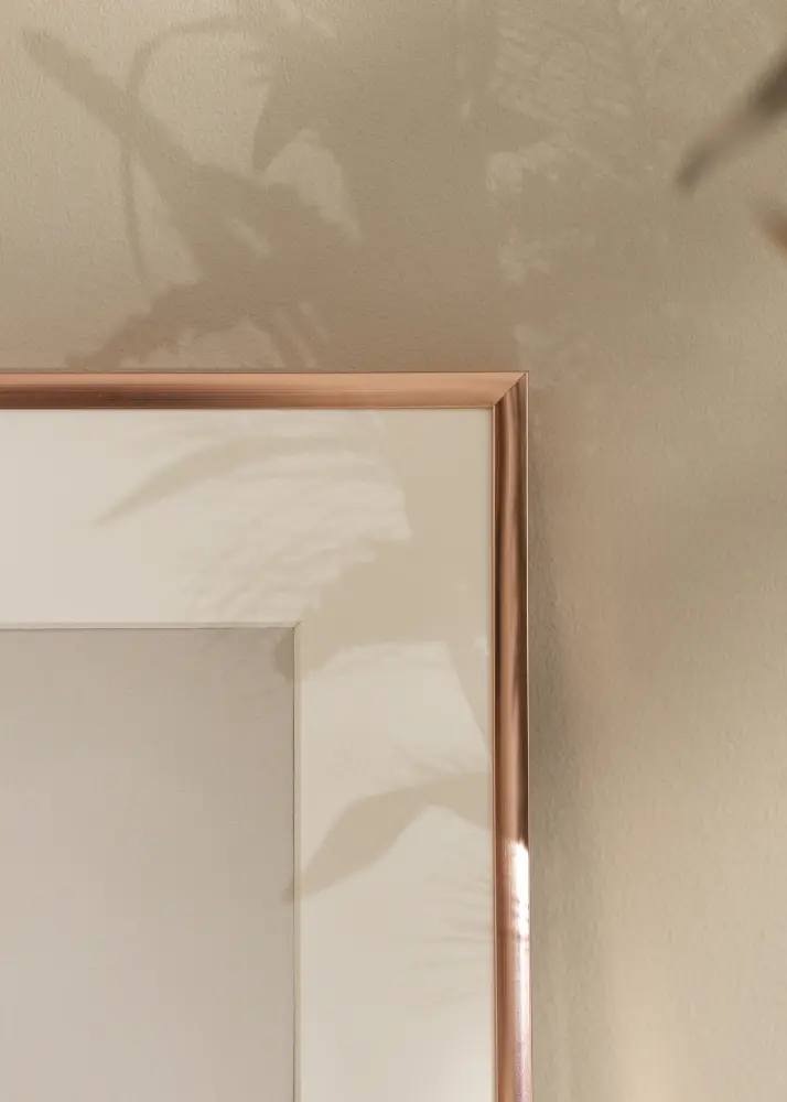 Ram med passepartou Frame Poster Frame Aluminum Rose Gold 70x100 cm - Picture Mount White 62x85 cm