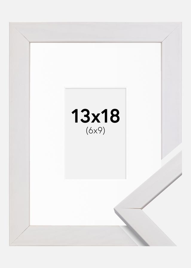 Ram med passepartou Frame Stilren White 13x18 cm - Picture Mount White 7x10 cm