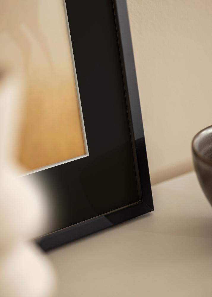 Ram med passepartou Frame E-Line Black 30x40 cm - Picture Mount Black 8x12 inches