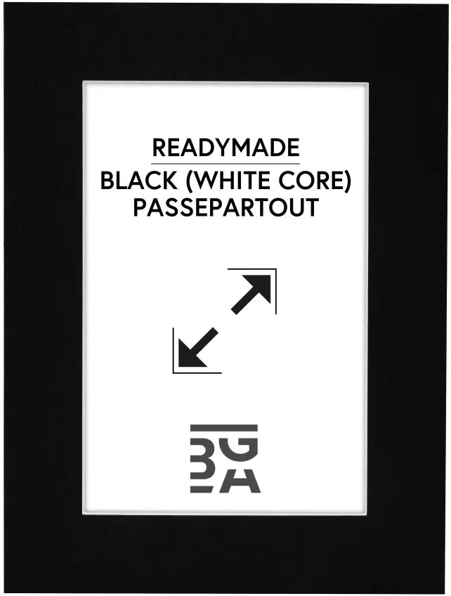 Galleri 1 Mount Canson Black (White Core) 15x20 cm (10x14)