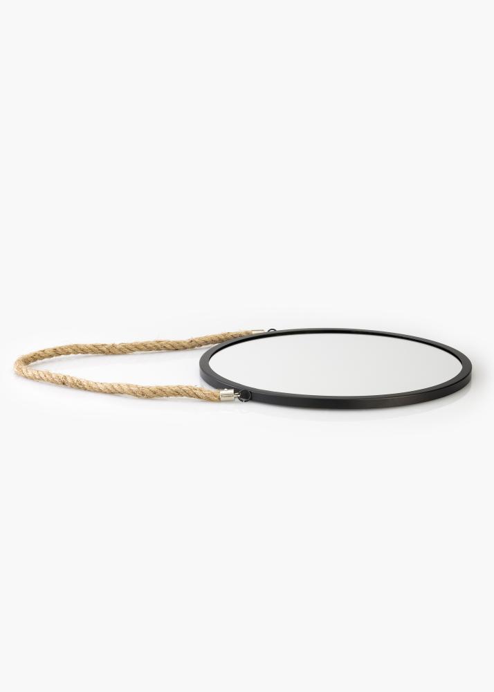 KAILA KAILA Round Mirror Rope - Black 30 cm Ø