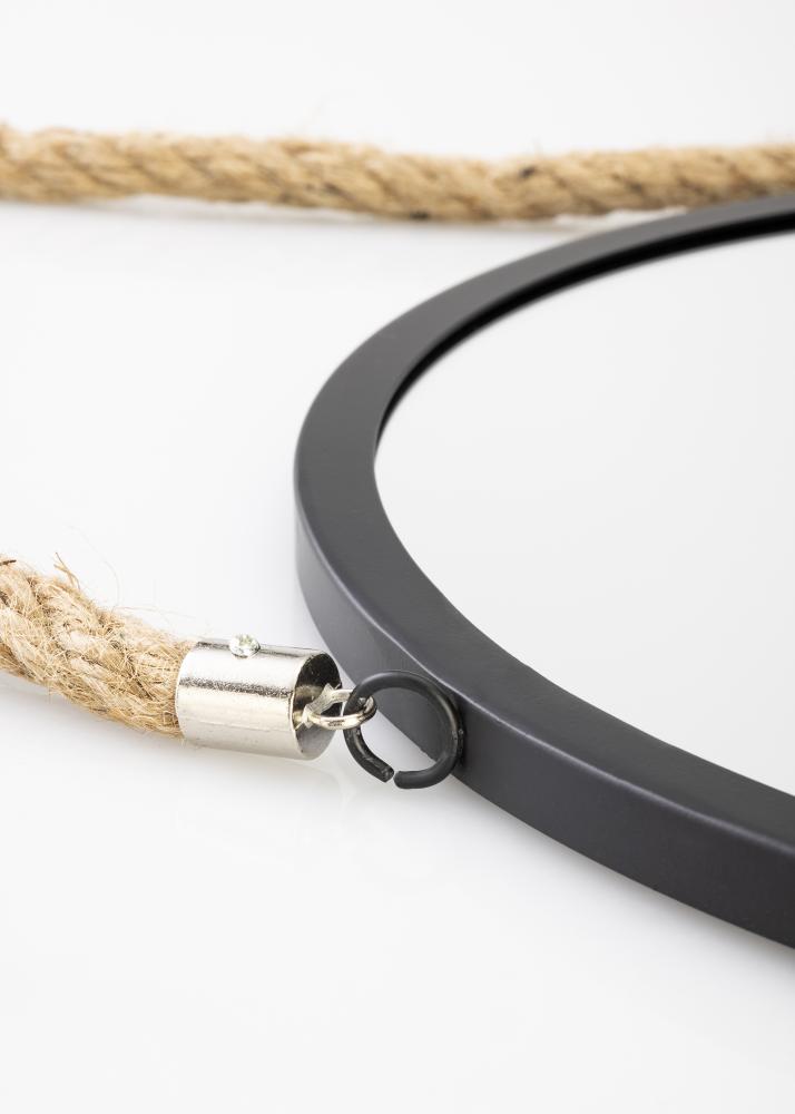 KAILA KAILA Round Mirror Rope - Black 30 cm Ø