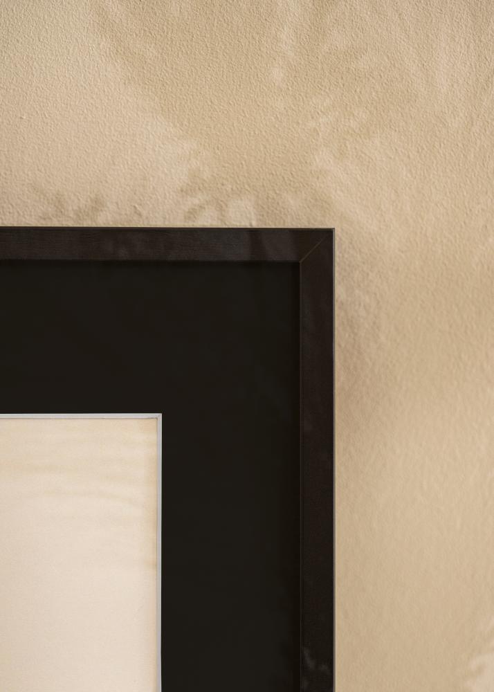 Ram med passepartou Frame E-Line Black 30x40 cm - Picture Mount Black 8x12 inches