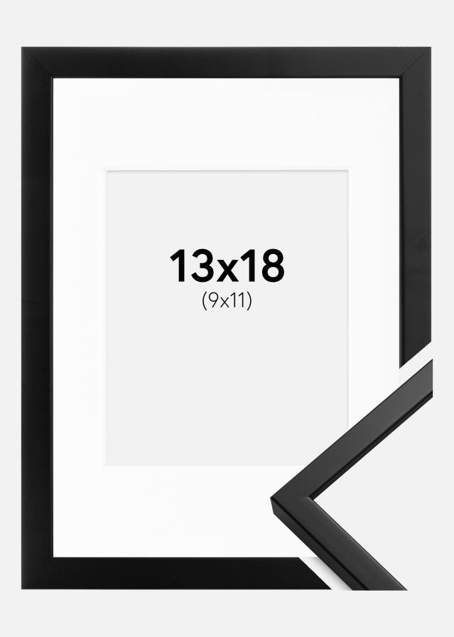 Ram med passepartou Frame Oslo Black 13x18 cm - Picture Mount White 10x12 cm