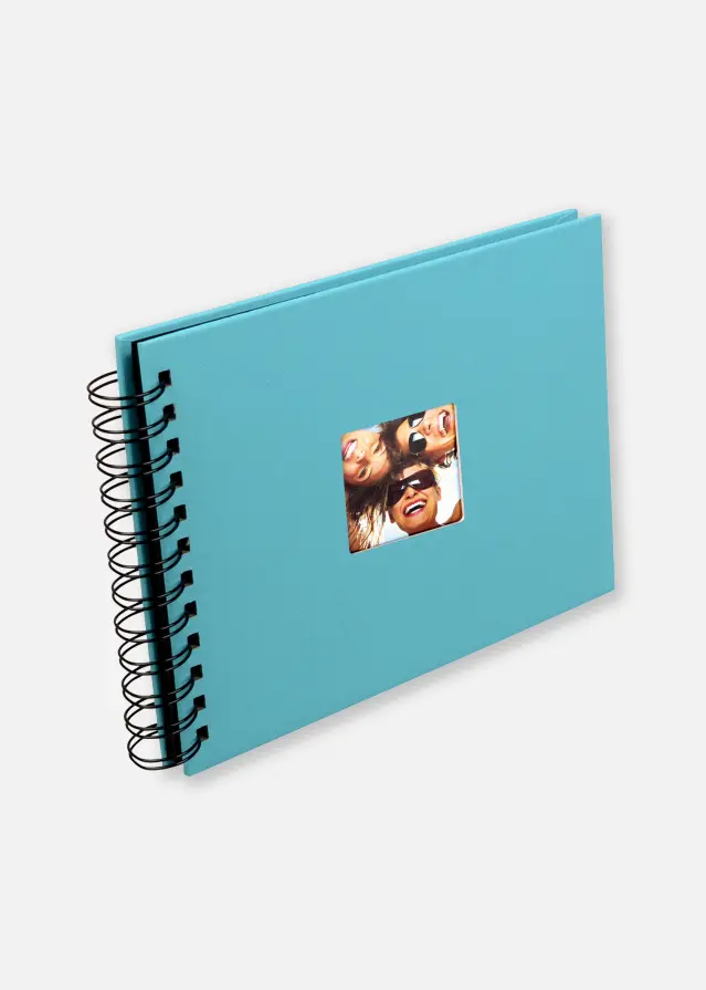 Walther Fun Spiral bound album Turqouise - 23x17 cm (40 Black pages / 20 sheets)
