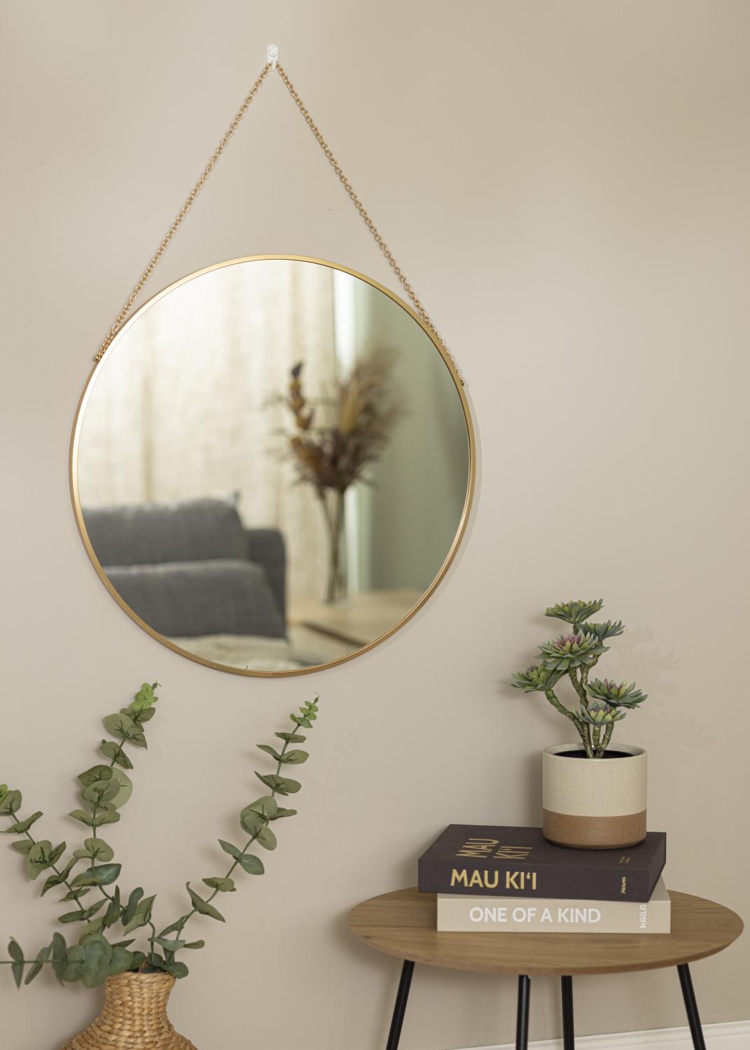 Product Image for Round Mirror Modern Deep Gold 61 cm Ø