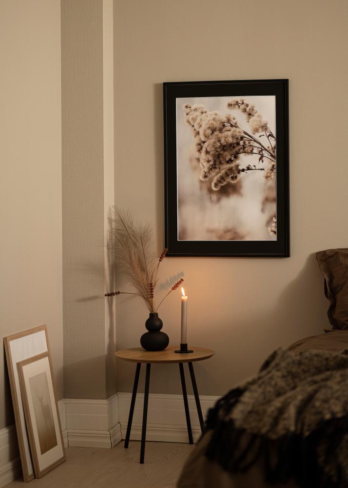 Ram med passepartou Frame E-Line Black 30x40 cm - Picture Mount Black 8x12 inches