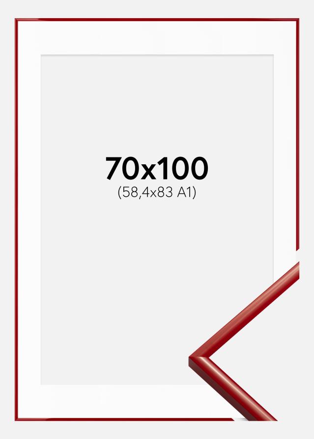 Ram med passepartou Frame New Lifestyle Medium Red 70x100 cm - Picture Mount White 59.4x84 cm