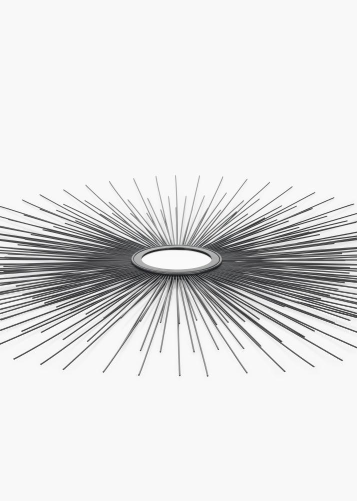 KAILA KAILA Round Mirror Sunrays - Black 80 cm Ø