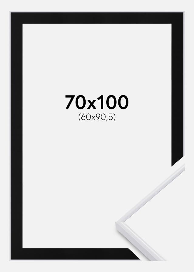 Ram med passepartou Frame Visby Black 70x100 cm - Picture Mount Black 61x91.5 cm