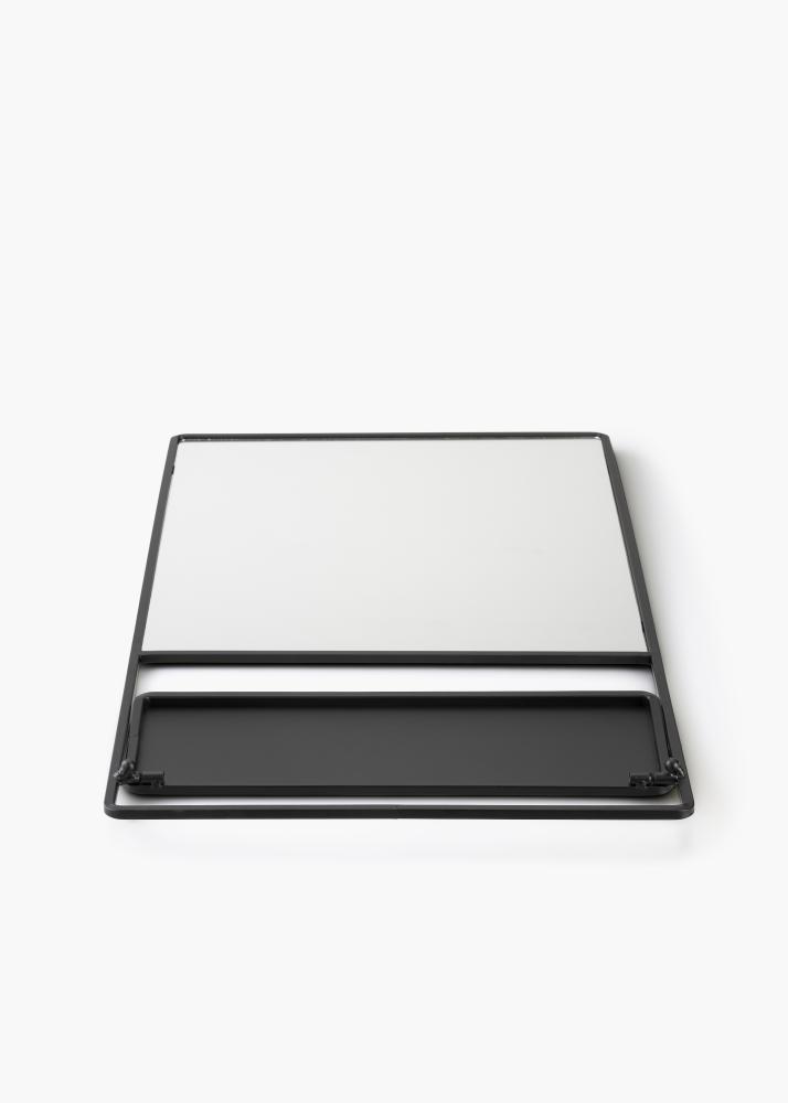 KAILA KAILA Mirror with shelf - Black 31x60 cm