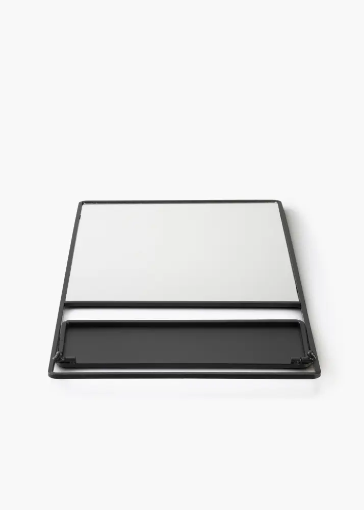KAILA KAILA Mirror with shelf - Black 31x60 cm