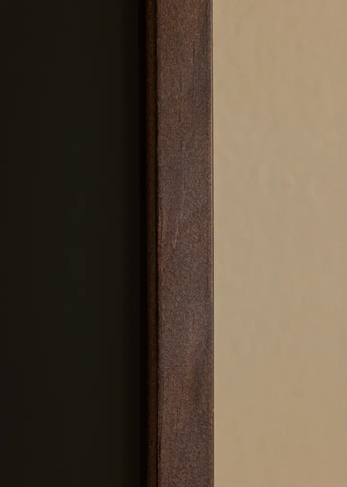 Ram med passepartou Frame E-Line Walnut 30x40 cm - Picture Mount Black 21x30 cm