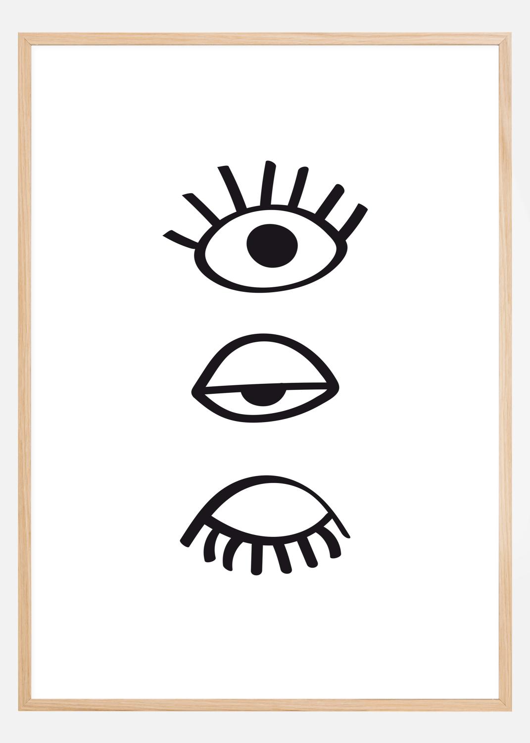 Product Image for Three Eyes Line Poster (21x29.7 cm (A4))