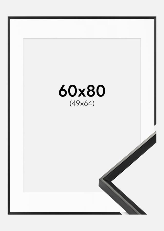 Ram med passepartou Frame Desire Black 60x80 cm - Picture Mount White 50x65 cm