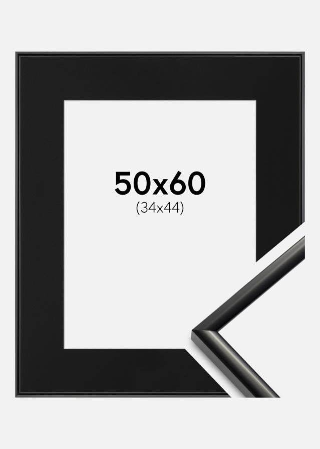 Ram med passepartou Frame New Lifestyle Black 50x60 cm - Picture Mount Black 35x45 cm