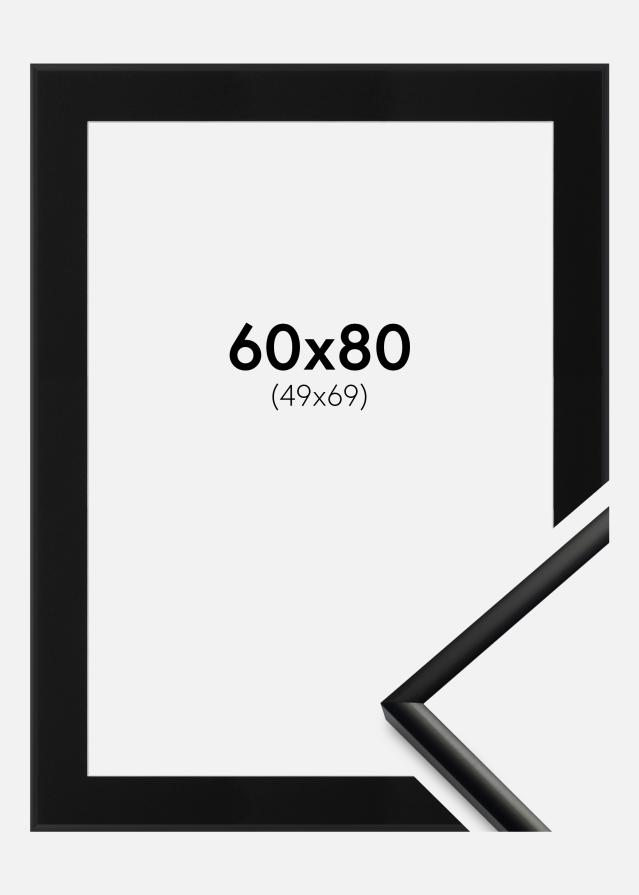 Ram med passepartou Frame New Lifestyle Matt Black 60x80 cm - Picture Mount Black 50x70 cm