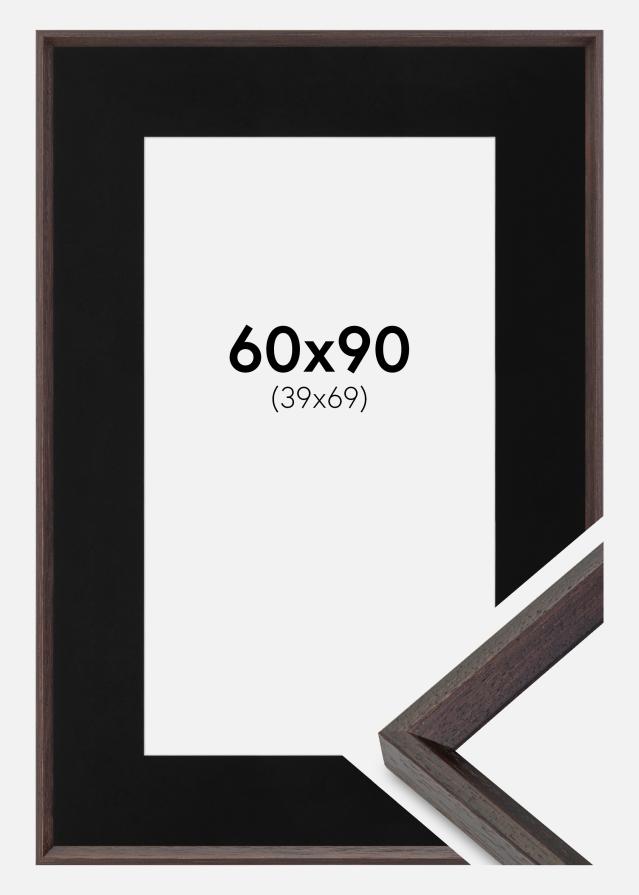 Ram med passepartou Frame Globe Espresso 60x90 cm - Picture Mount Black 40x70 cm