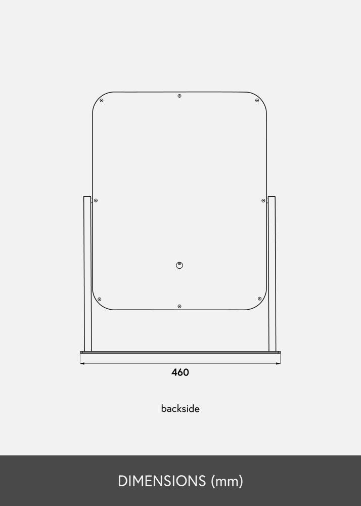 KAILA KAILA Make-up mirror III Black - 45x60 cm